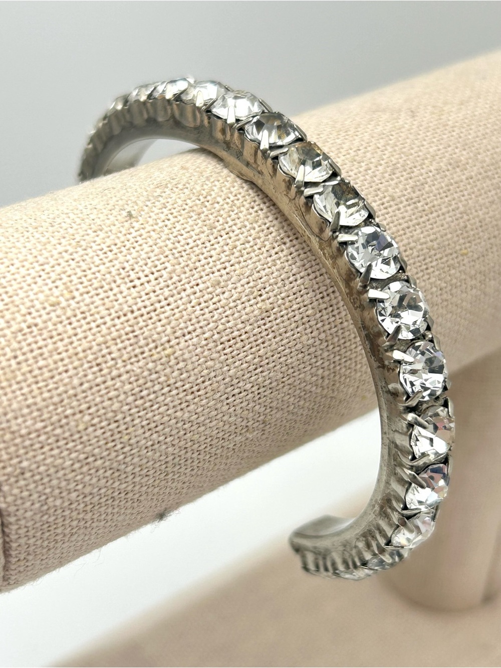 Sorrelli Riveting Romance Clear Crystal Cuff Bracelet